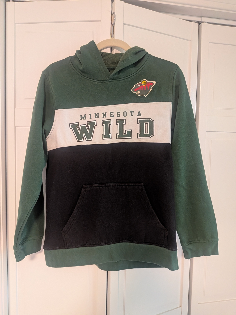NHL Minnesota Wild Green, Black & White Pullover Hoodie